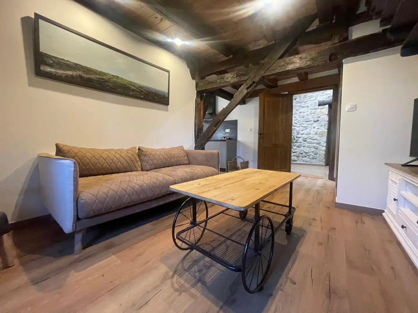Sala de estar de Finca rústica en venta en Lekeitio con Aire acondicionado, Jardín privado y Parquet