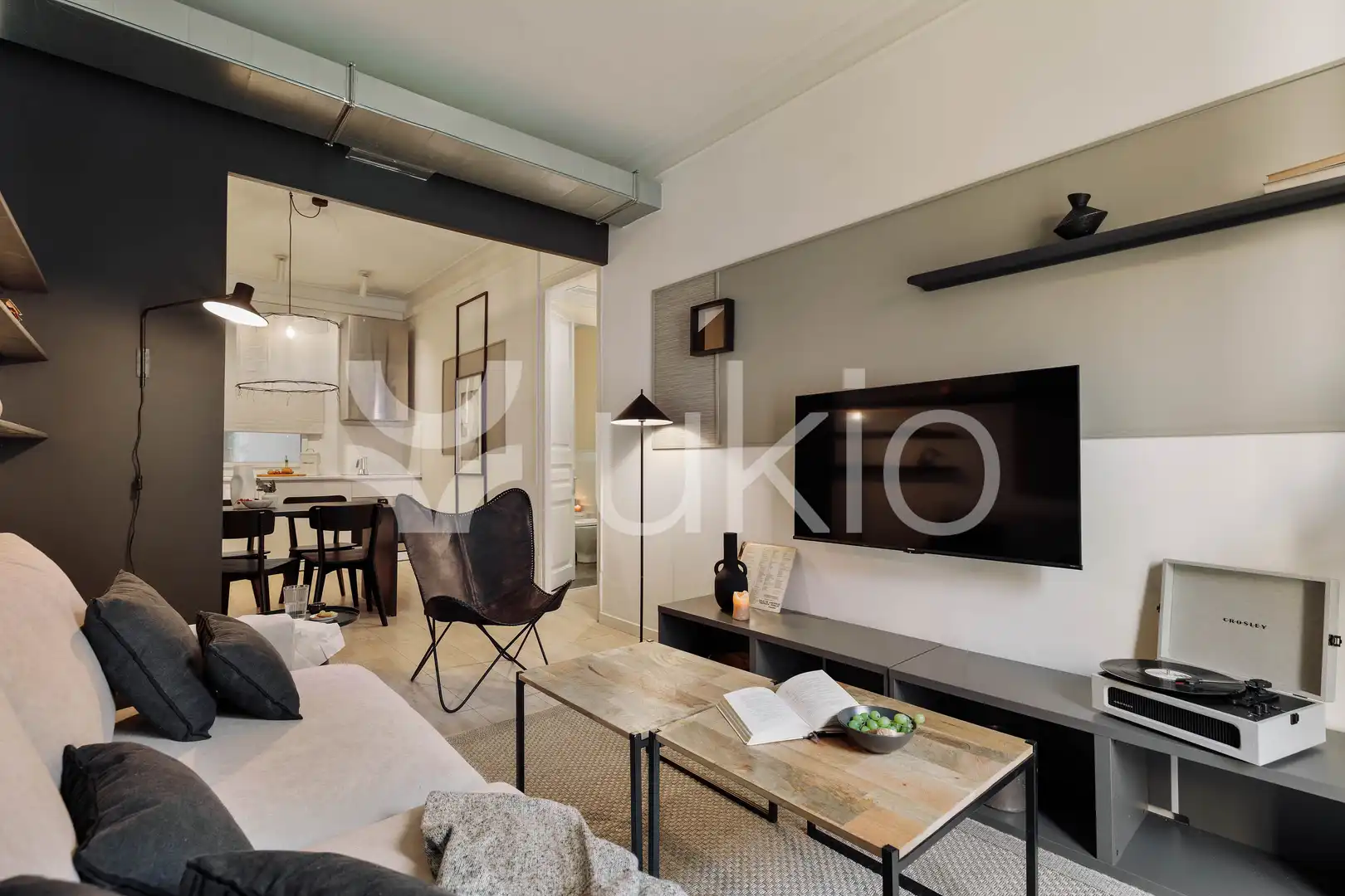 Living room of Apartments for rent in Barcelona  with Air Conditioner, Heating and Furnished