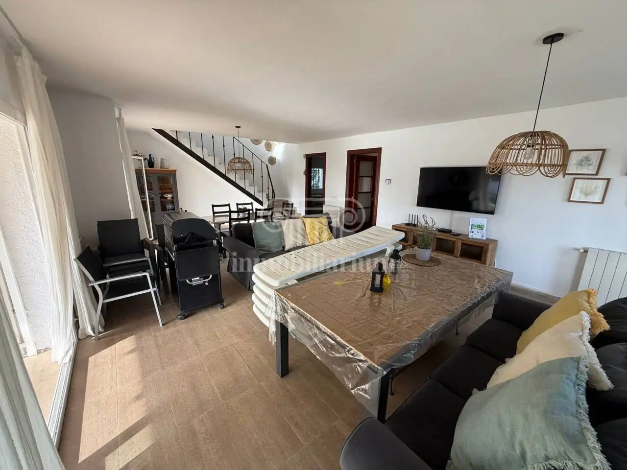 Sala d'estar de Casa o xalet en venda en Lloret de Mar amb Calefacció, Jardí privat i Terrassa