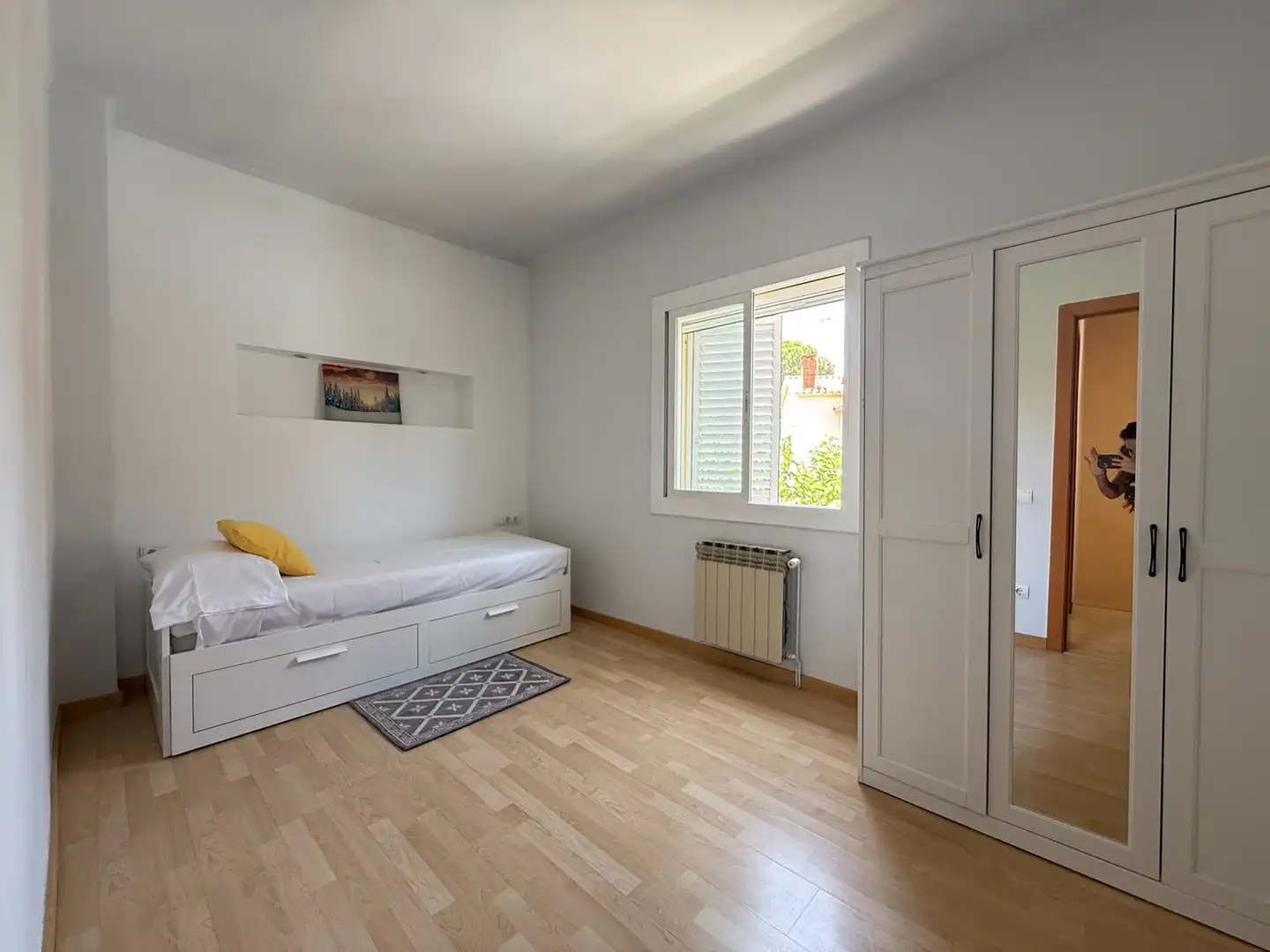 Schlafzimmer von Einfamilien-Reihenhaus zur Miete in Castelldefels mit Klimaanlage, Heizung und Privatgarten