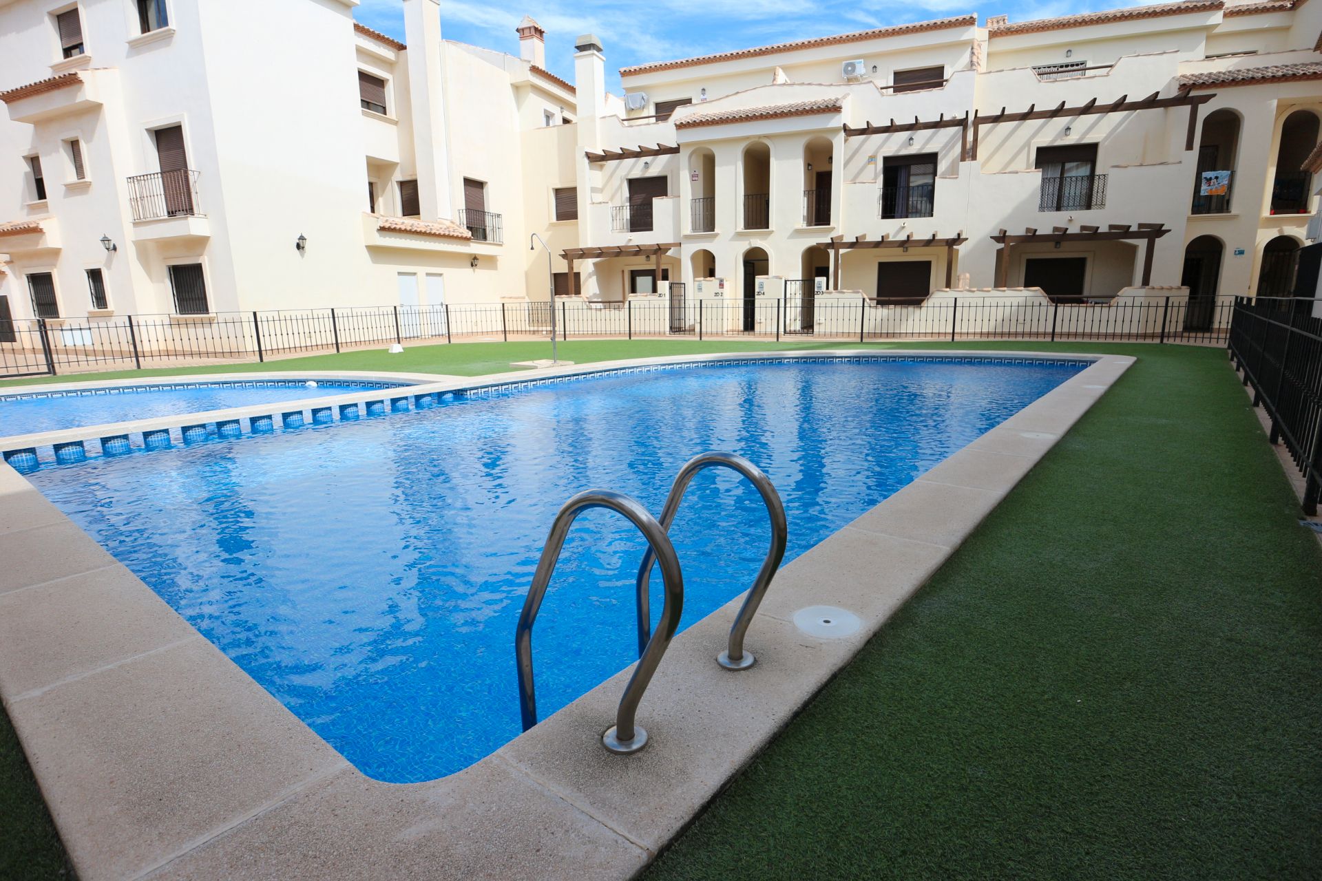 Swimming pool of Duplex for sale in San Pedro del Pinatar  with Air Conditioner, Terrace and Storage room