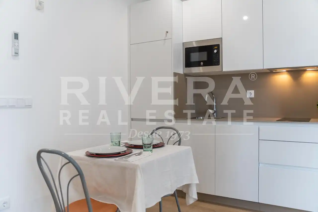 Cocina de Apartamento en venta en Sanxenxo con Aire acondicionado, Calefacción y Terraza
