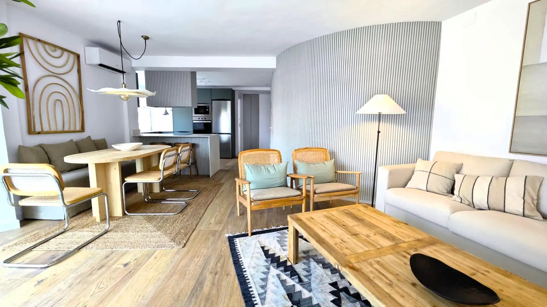 Living room of Flat for rent in Alicante / Alacant  with Air Conditioner, Heating and Parquet flooring