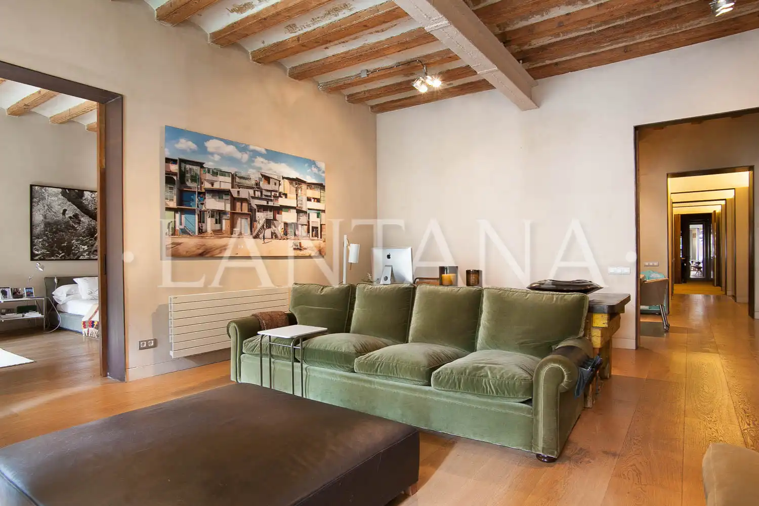 Sala de estar de Piso en venta en  Barcelona Capital con Aire acondicionado, Calefacción y Parquet