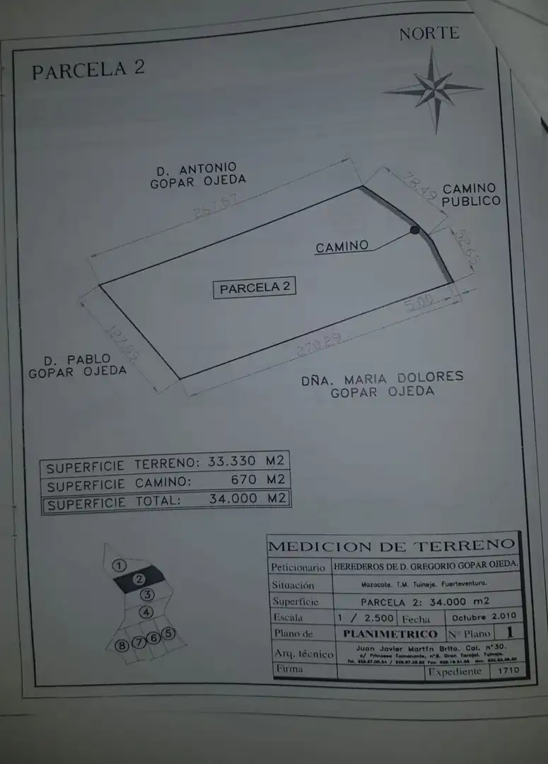 Terreno en venta en Tuineje