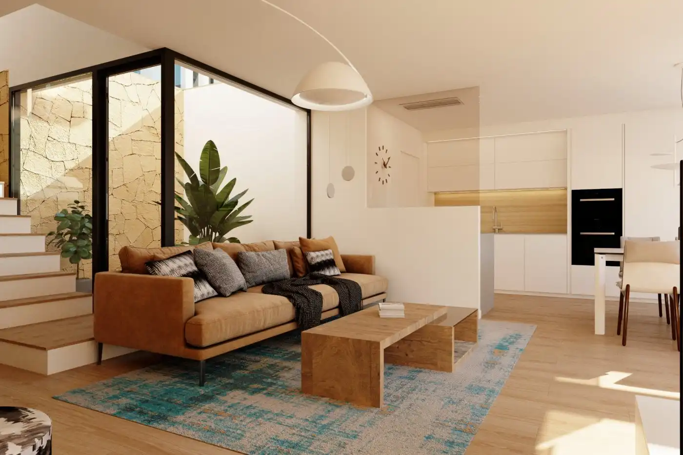 Sala de estar de Casa o chalet en venta en Monforte del Cid con Aire acondicionado, Calefacción y Jardín privado