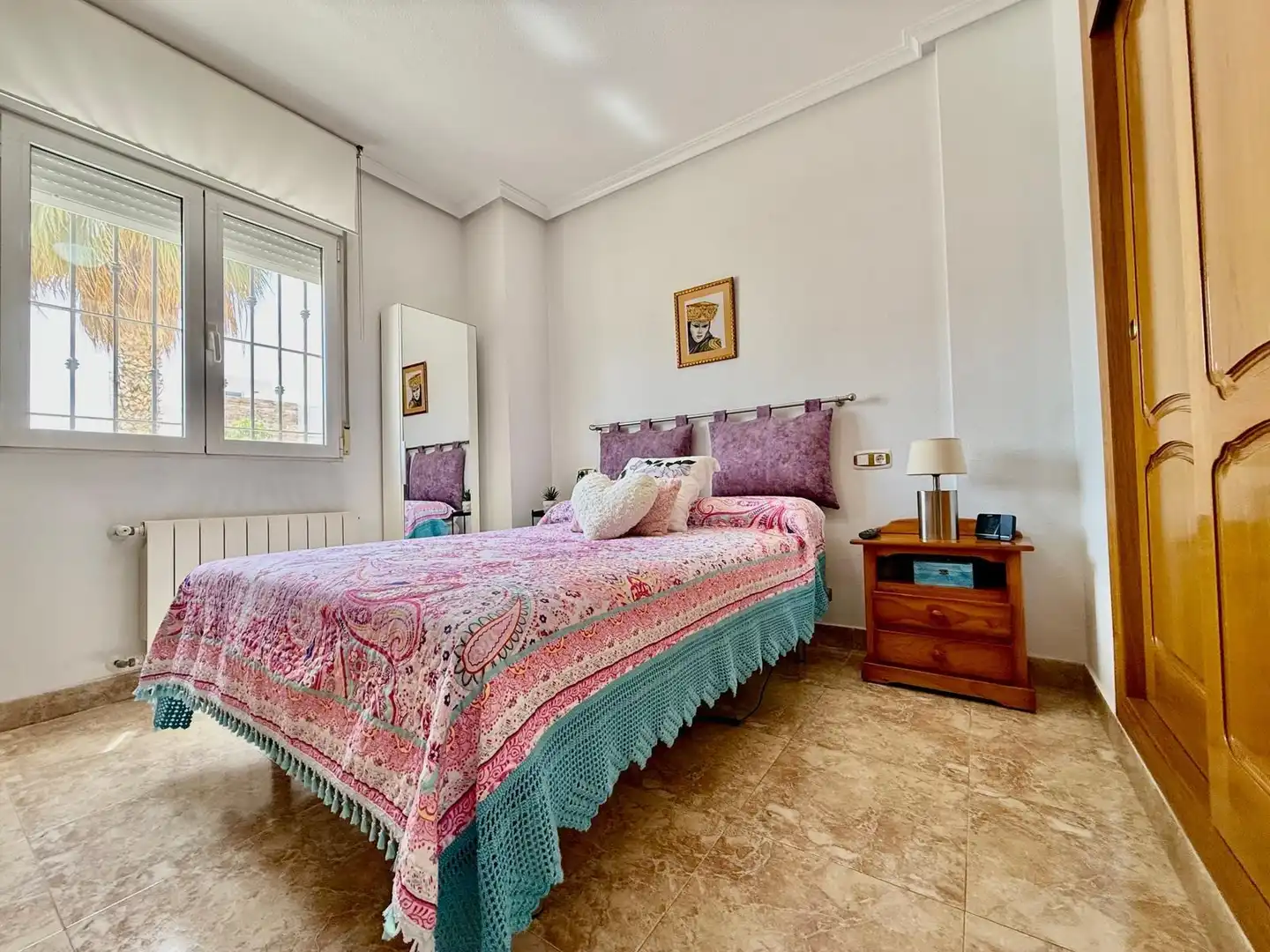 Schlafzimmer von Einfamilien-Reihenhaus zum Verkauf in San Pedro del Pinatar mit Klimaanlage, Privatgarten und Terrasse