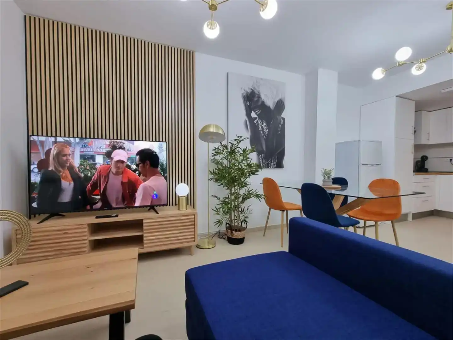 Wohnzimmer von Wohnung zur Miete in Garrucha mit Klimaanlage und Schwimmbad