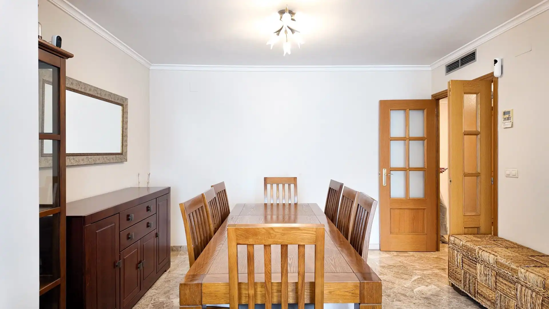 Dining room of Flat for rent in Valencia  with Air Conditioner, Heating and Terrace