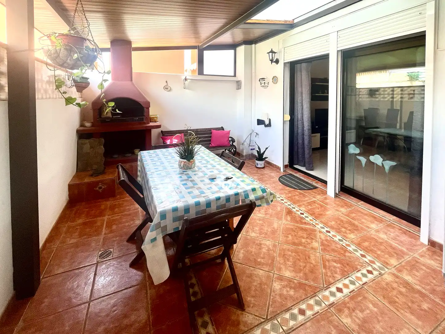 Terrassa de Casa adosada en venda en Granadilla de Abona amb Aire condicionat, Moblat i Piscina comunitària