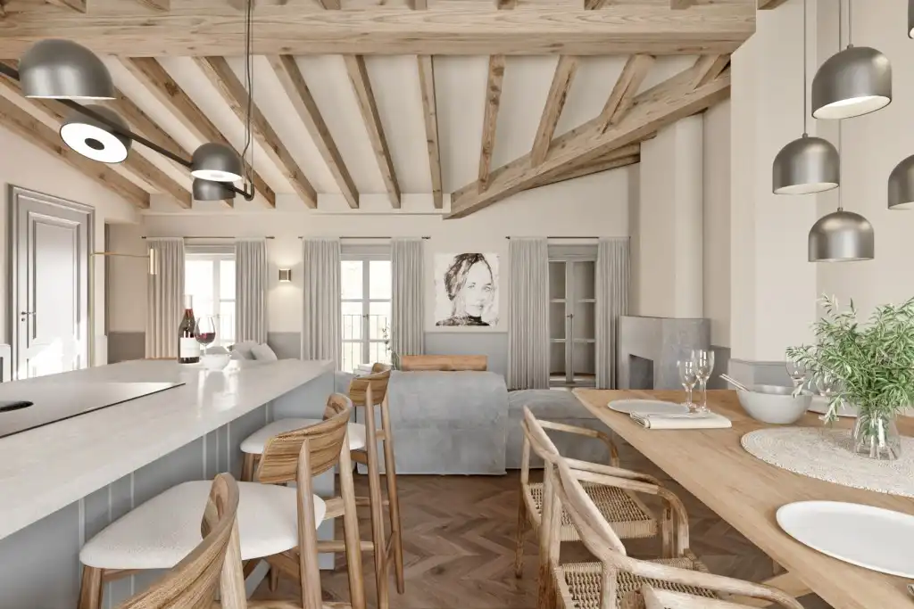 Esszimmer von Einfamilien-Reihenhaus zum Verkauf in  Palma de Mallorca mit Klimaanlage, Heizung und Terrasse