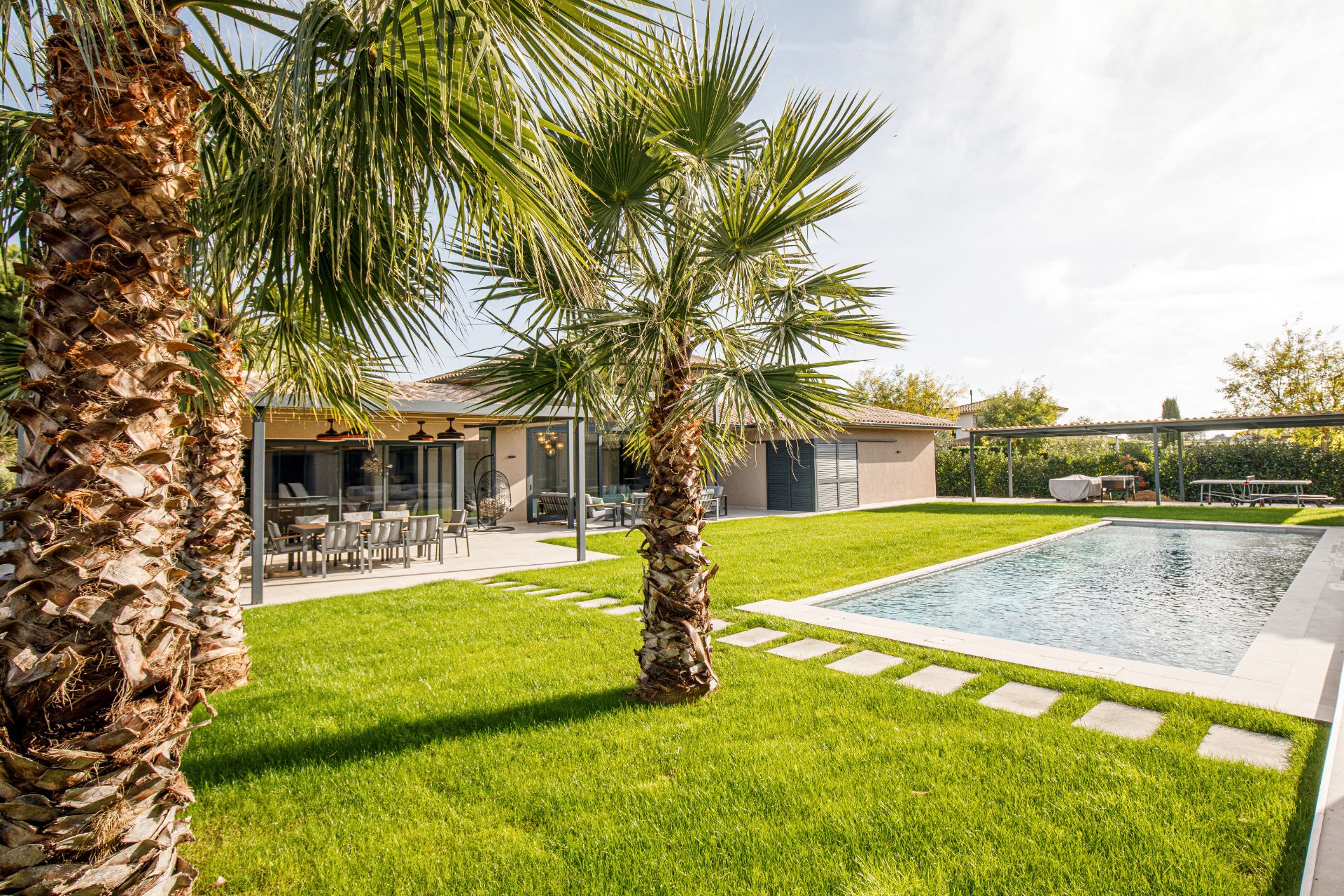 Terrassa de Casa o xalet en venda en Navata amb Aire condicionat, Calefacció i Jardí privat