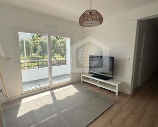 Living room of Flat for sale in Málaga Capital  with Air Conditioner, Terrace and Furnished