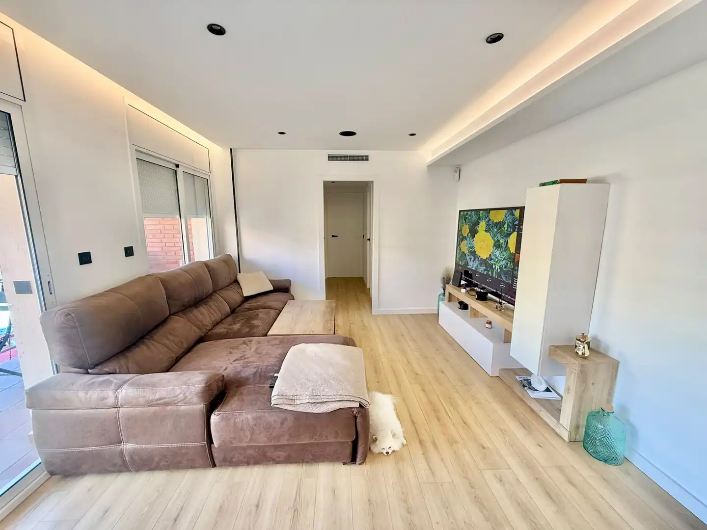 Sala de estar de Piso en venta en Malgrat de Mar con Aire acondicionado, Calefacción y Parquet