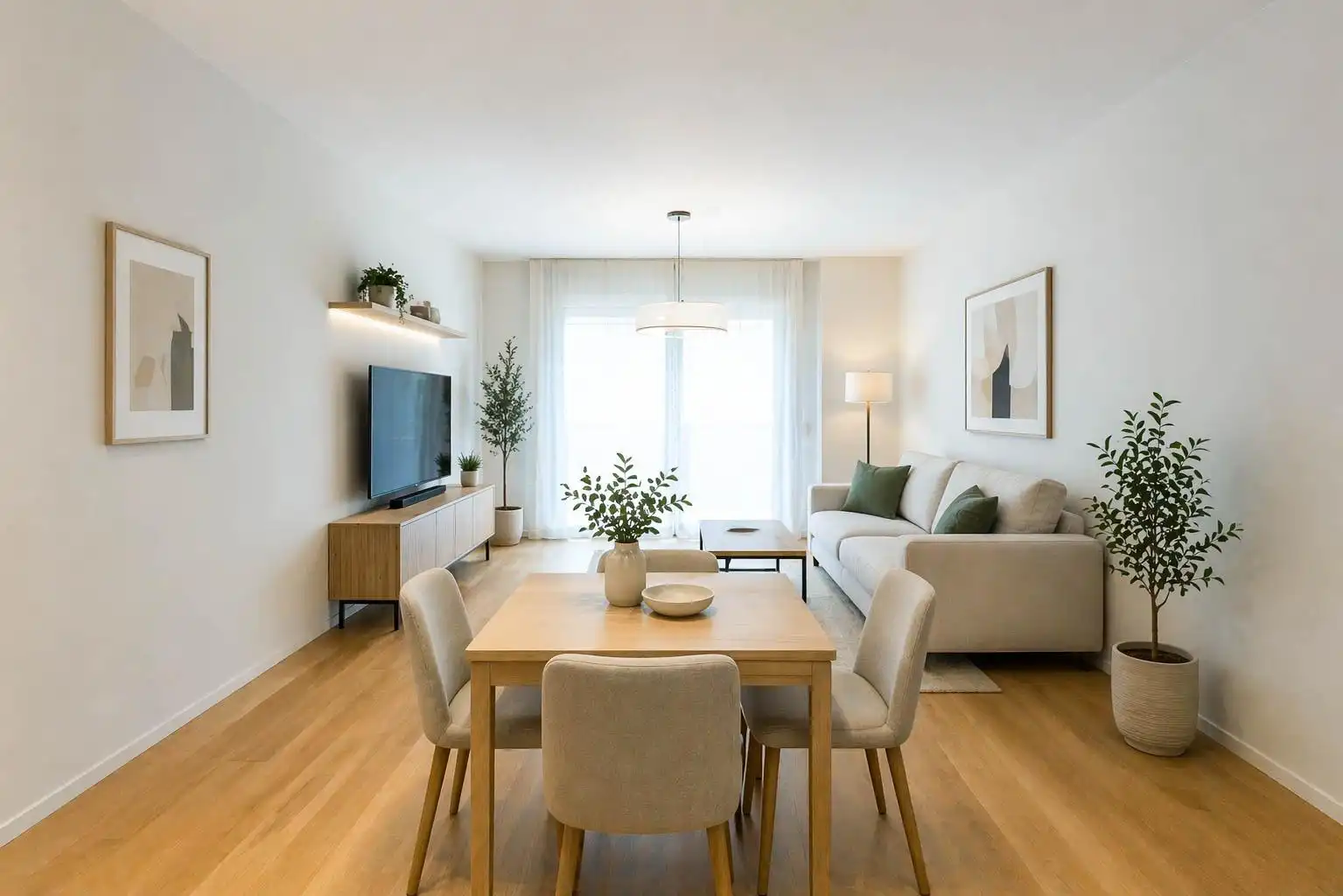 Wohnzimmer von Wohnung zum Verkauf in  Barcelona Capital mit Klimaanlage, Parkett und Möbliert