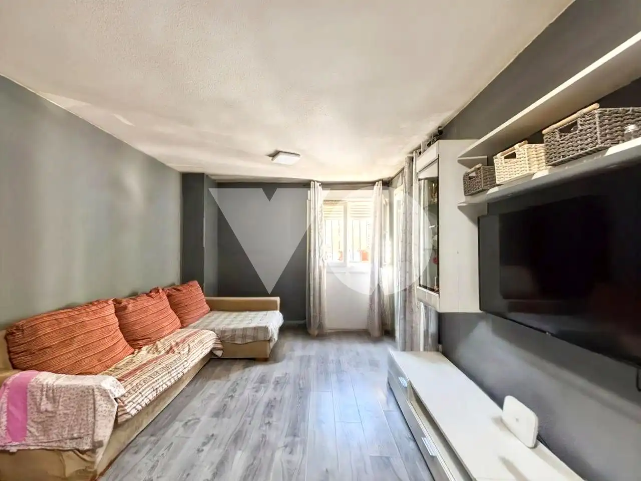 Sala de estar de Planta baja en venta en  Madrid Capital con Calefacción, Terraza y Amueblado