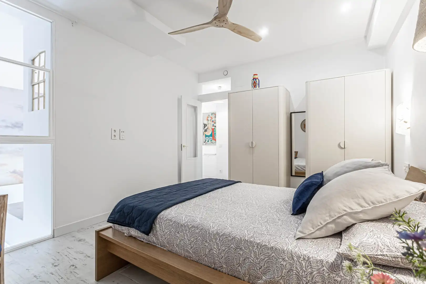 Bedroom of Flat for rent in Madrid  with Air Conditioner, Heating and Parquet flooring