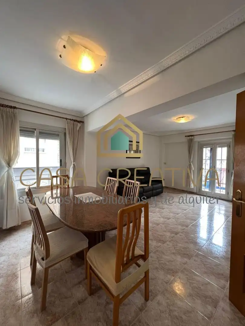 Dining room of Flat for rent in Valencia  with Air Conditioner, Heating and Terrace