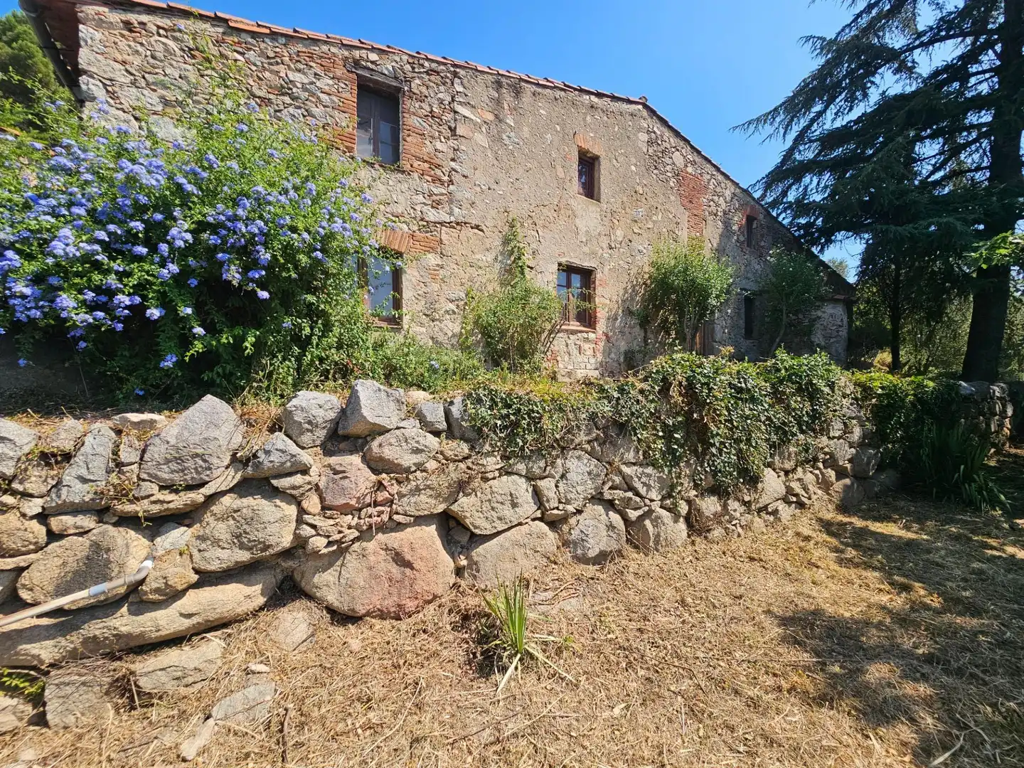 Vista exterior de Finca rústica en venda en Riells i Viabrea amb Jardí privat i Traster