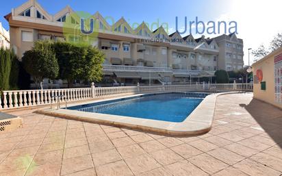 Exterior view of Single-family semi-detached for sale in Elche / Elx  with Terrace, Swimming Pool and Balcony