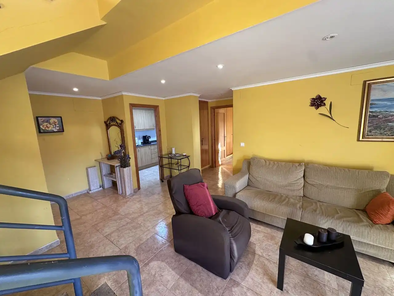 Sala d'estar de Àtic de lloguer en Canet d'En Berenguer