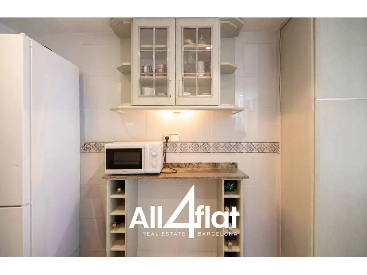 Kitchen of Flat for rent in Castelldefels  with Air Conditioner, Furnished and Balcony