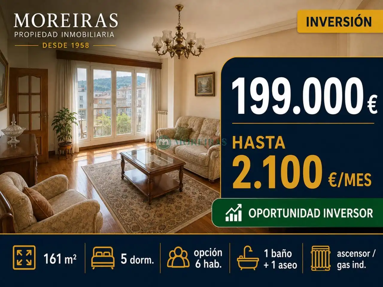 Bedroom of Flat for sale in Ourense Capital   with Heating and Storage room