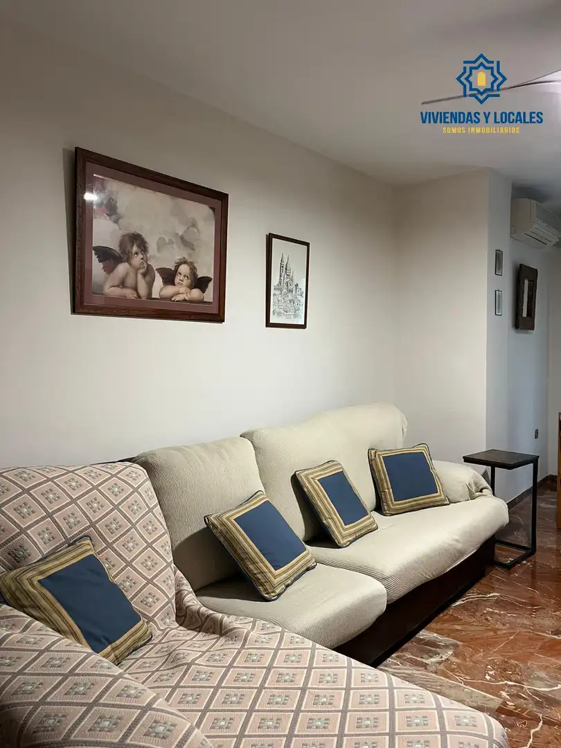 Sala de estar de Piso de alquiler en Granada con Aire acondicionado, Amueblado y Balcón