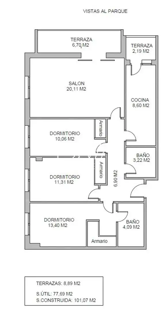 Flat for sale in Oeste