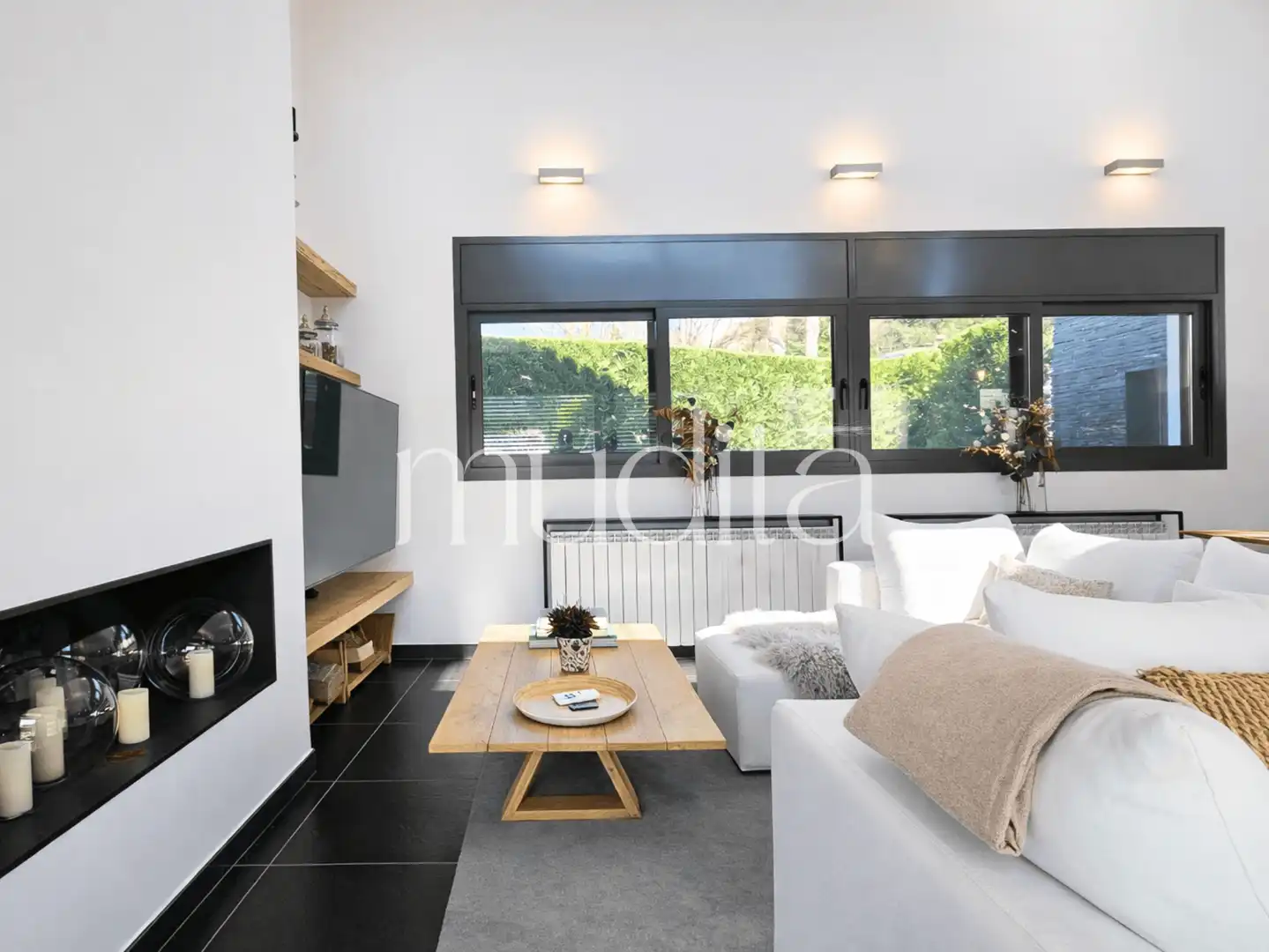 Sala de estar de Casa o chalet en venta en Viladrau con Calefacción, Jardín privado y Terraza