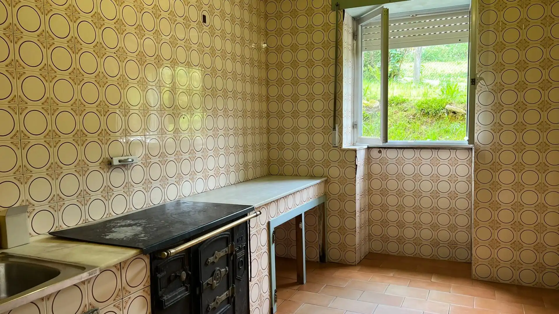 Cocina de Casa o chalet en venta en Parres con Jardín privado