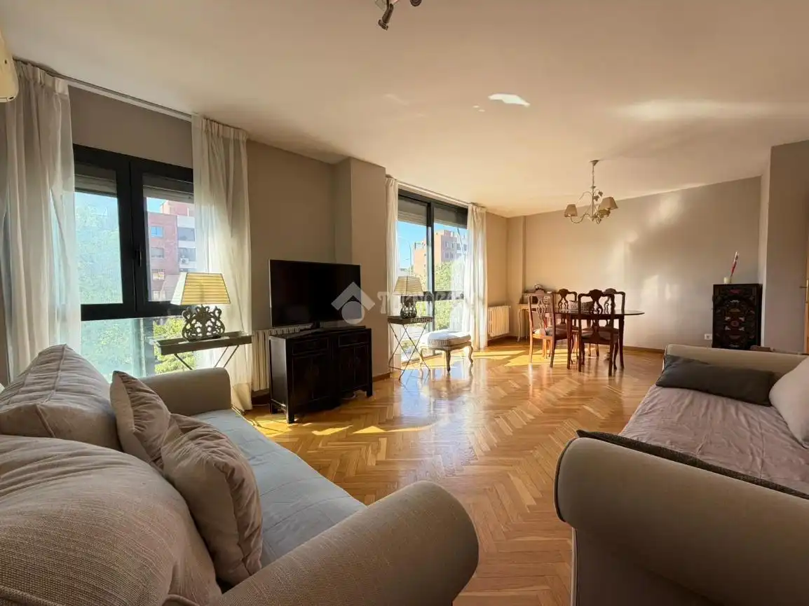 Living room of Flat for rent in Madrid  with Heating and Community pool