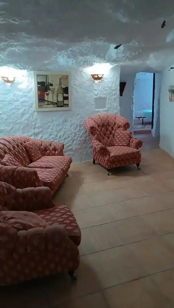 Sala d'estar de Casa o xalet en venda en Freila amb Jardí privat, Piscina i Moblat