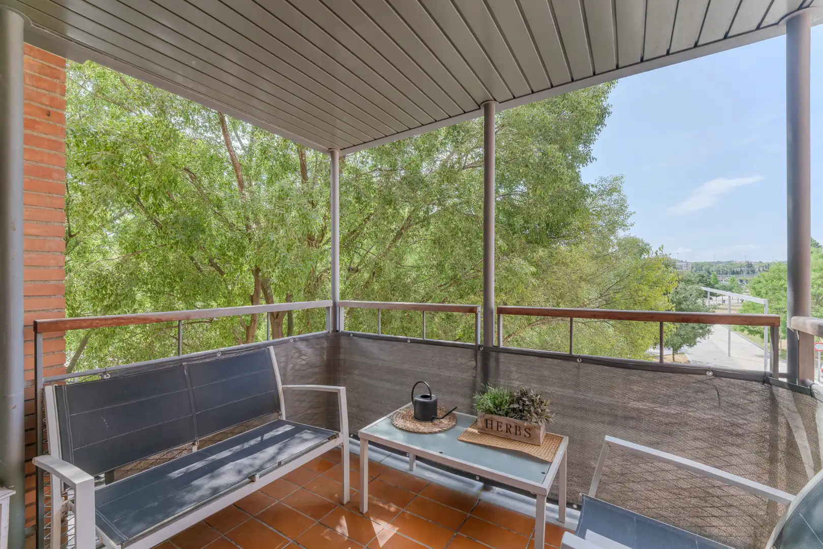 Terrasse von Wohnung zum Verkauf in Girona mit Klimaanlage, Heizung und Parkett