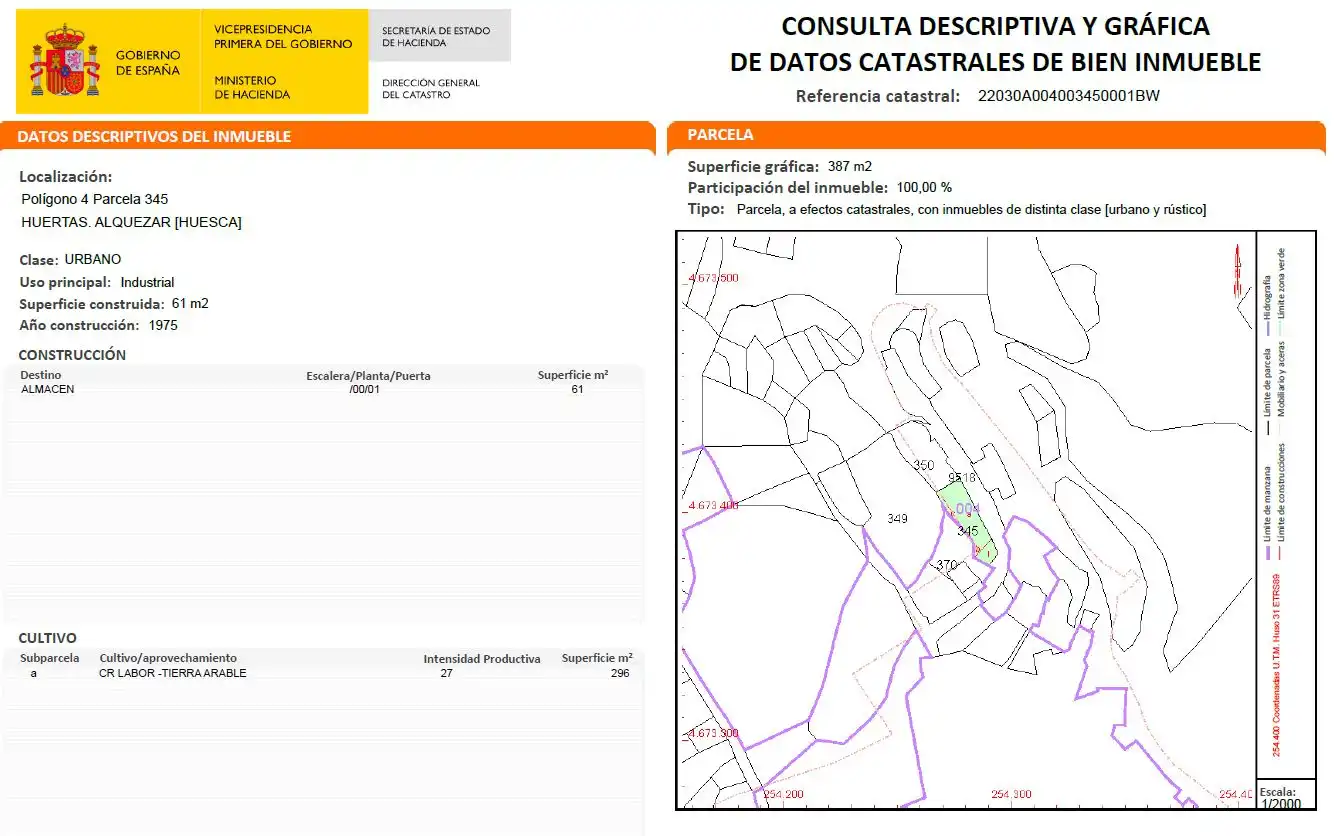 Vista exterior de Terreno en venta en Alquézar