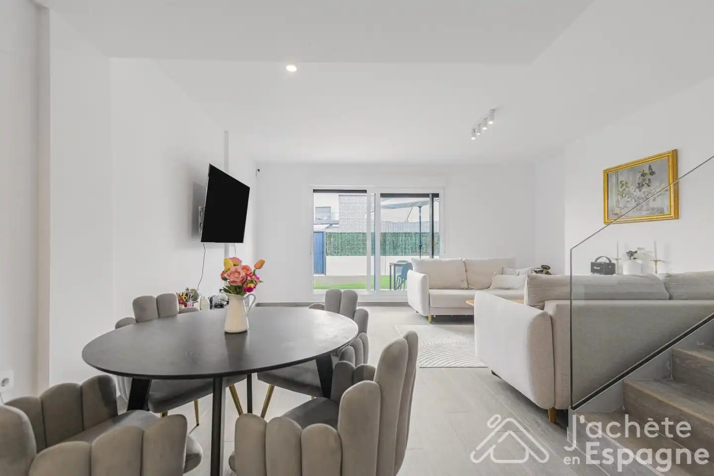Sala de estar de Casa o chalet en venta en Mutxamel con Aire acondicionado, Jardín privado y Terraza