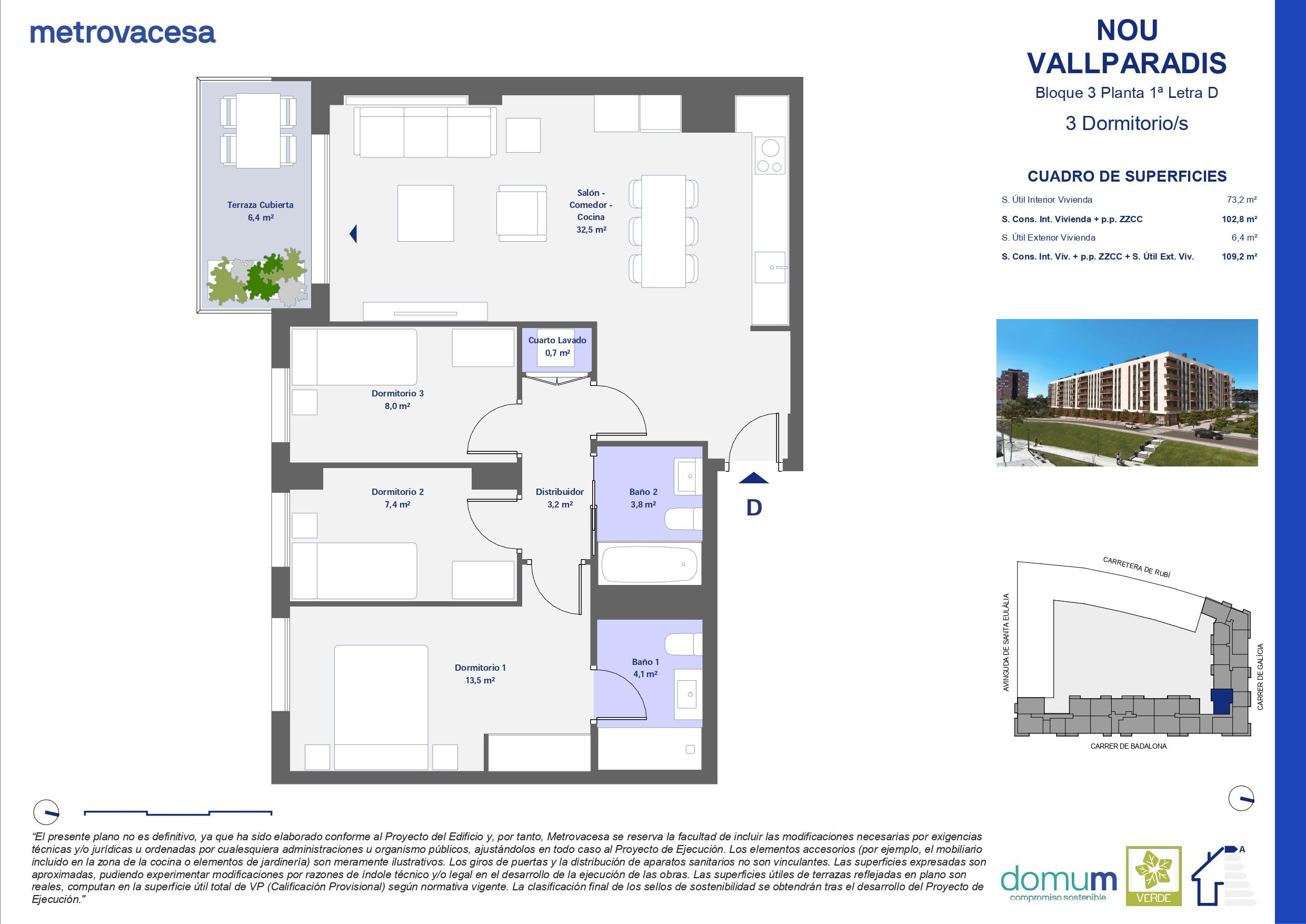 Flat for sale in Terrassa  with Air Conditioner, Heating and Private garden