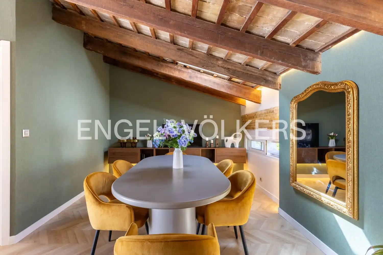 Dining room of Attic for sale in Valencia  with Air Conditioner, Heating and Parquet flooring