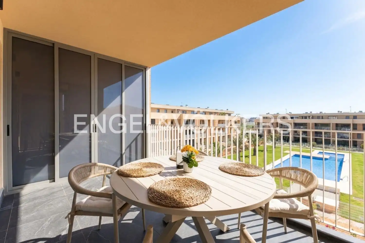 Terrasse von Wohnung zur Miete in Dénia mit Klimaanlage, Heizung und Privatgarten