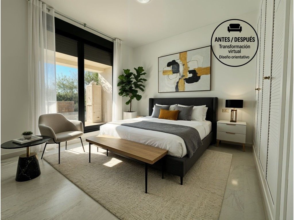 Schlafzimmer von Wohnungen zum Verkauf in Oropesa del Mar / Orpesa mit Klimaanlage, Terrasse und Ofen