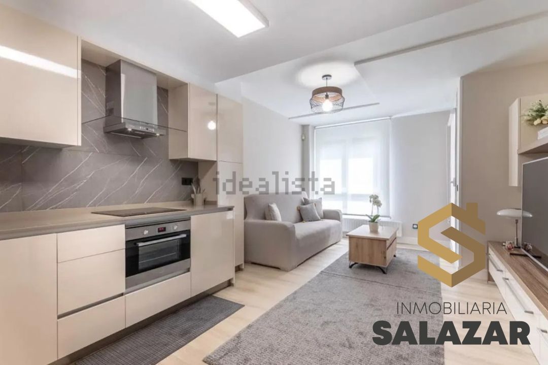 Sala de estar de Piso de alquiler en Bilbao  con Calefacción y Jardín privado