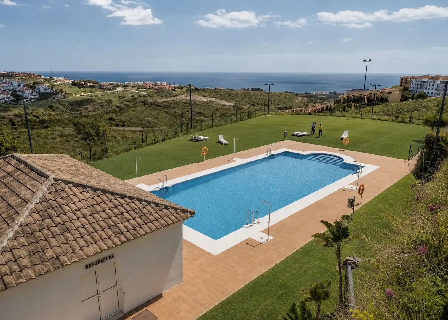 Swimming pool of Attic for sale in Manilva  with Air Conditioner, Terrace and Storage room