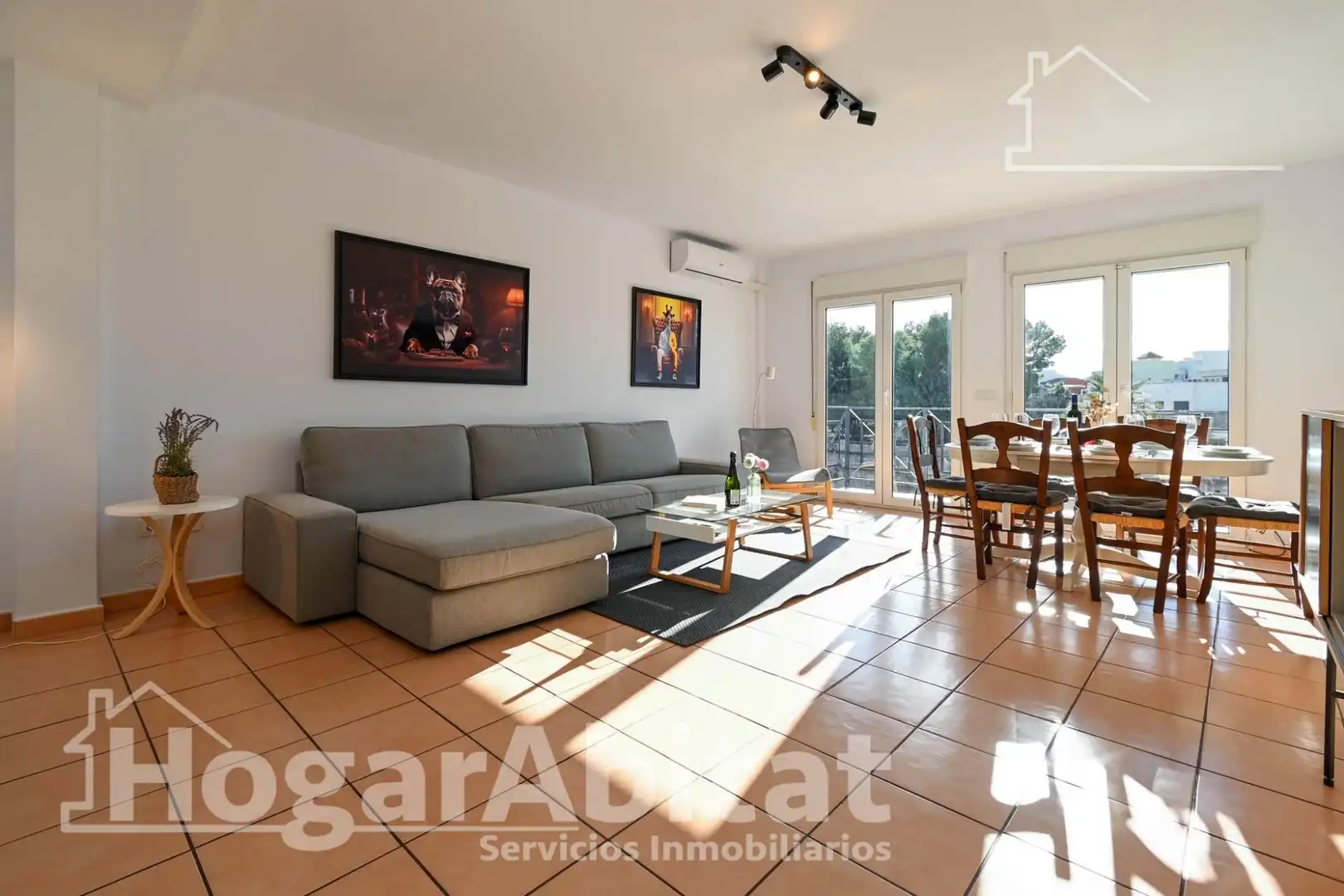 Living room of Flat for sale in Els Poblets  with Air Conditioner and Furnished