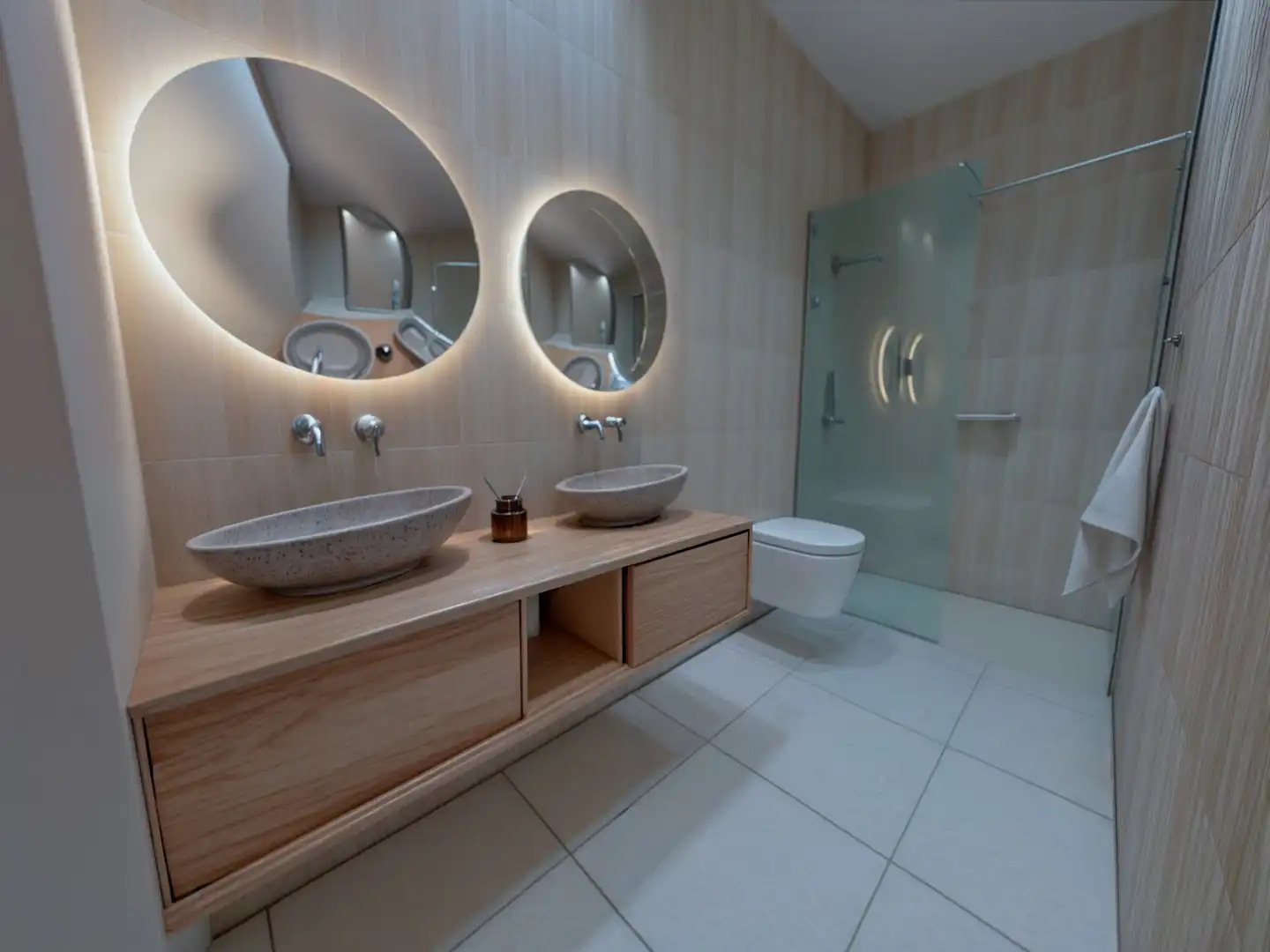 Badezimmer von Erdgeschoss zum Verkauf in Barcelona mit Klimaanlage, Heizung und Terrasse