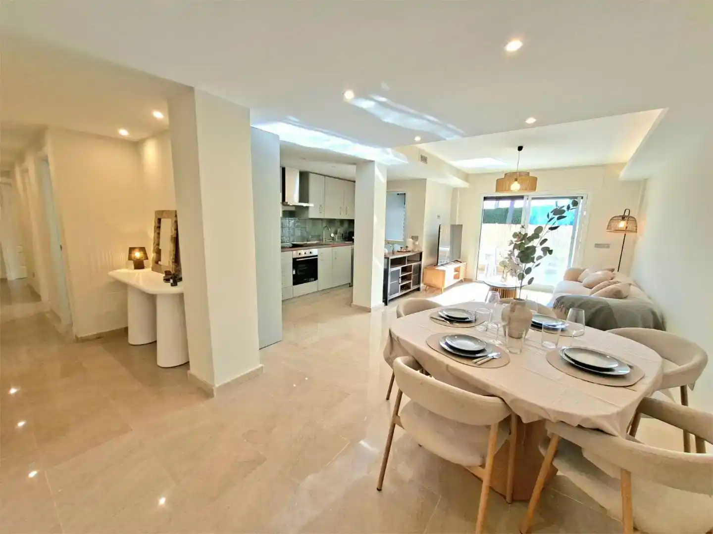 Dining room of Flat for sale in Manilva  with Air Conditioner and Swimming Pool