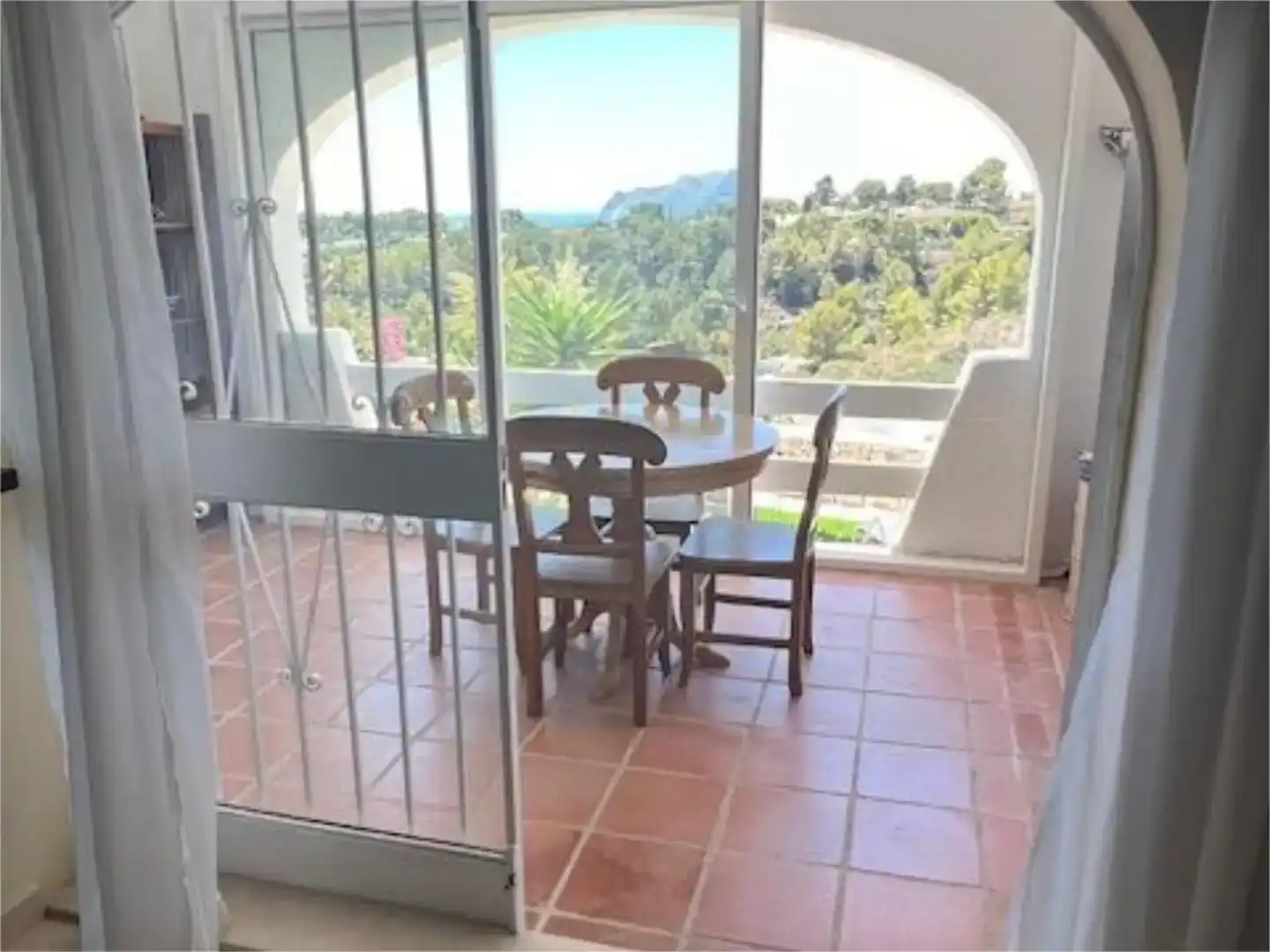 Dining room of Flat for rent in Benissa  with Air Conditioner, Private garden and Swimming Pool