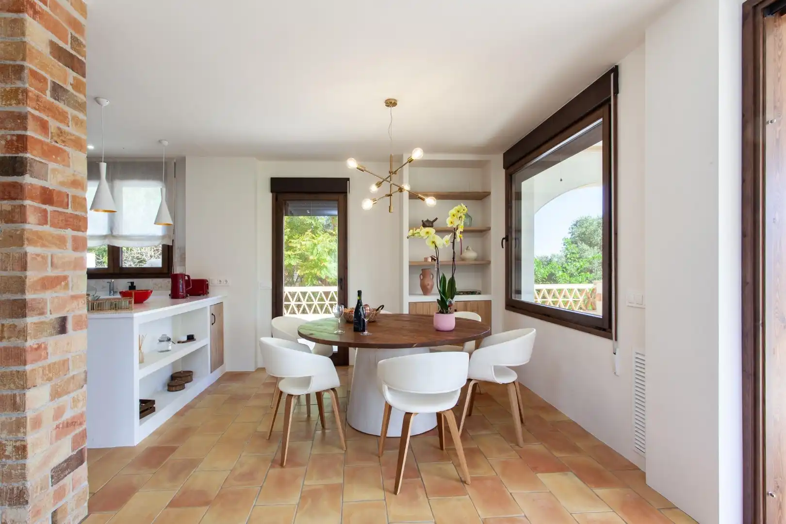 Esszimmer von Haus oder Chalet zur Miete in Pedreguer mit Klimaanlage, Heizung und Privatgarten