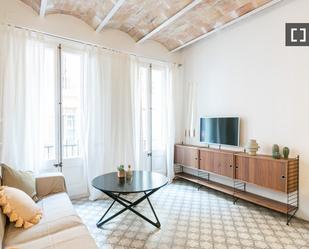Sala d'estar de Pis de lloguer en  Barcelona Capital amb Aire condicionat, Calefacció i Moblat
