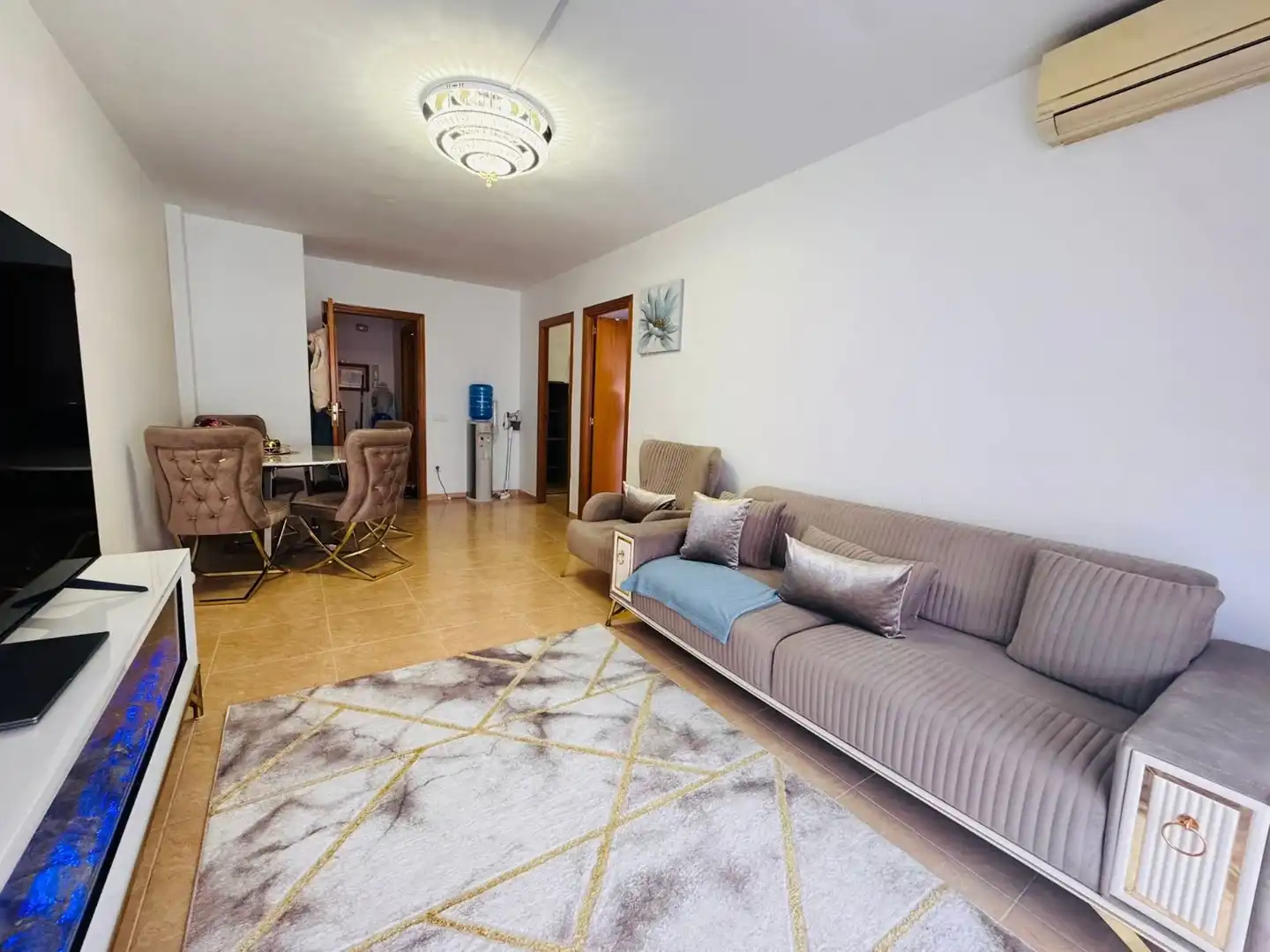 Living room of Flat for sale in La Canonja  with Air Conditioner, Terrace and Furnished