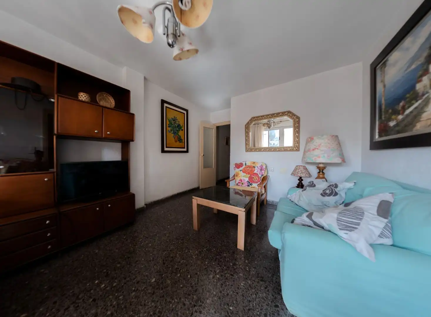 Sala d'estar de Pis en venda en Murcia amb Traster, Moblat i Balcó